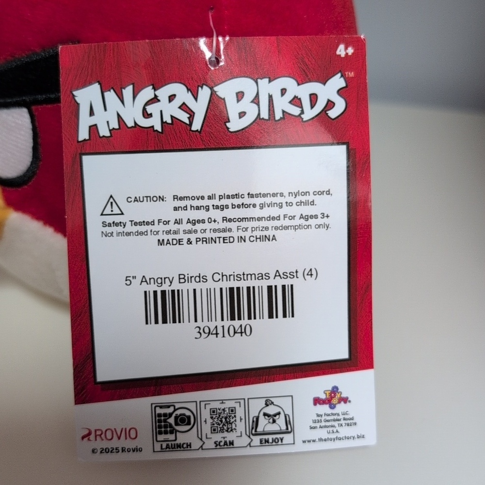 ♥️NEW♥️ Angry Birds Christmas 5" Plush - Picture 3 of 5